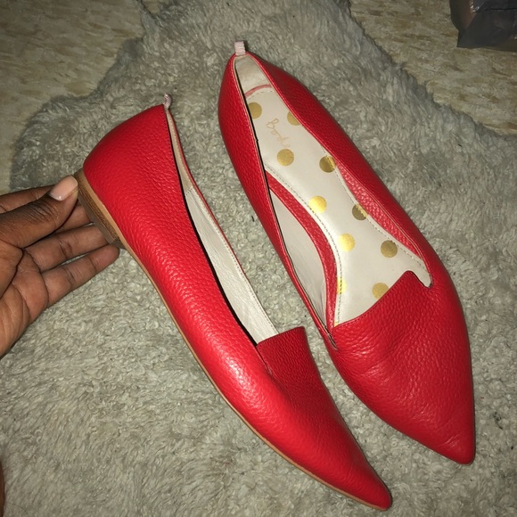 Boden Shoes - Boden red pointed slipper flats